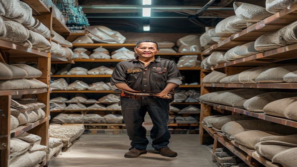 Toko bahan bangunan di Karawang menampilkan beragam produk seperti semen, batu bata, dan perlengkapan konstruksi berk...
